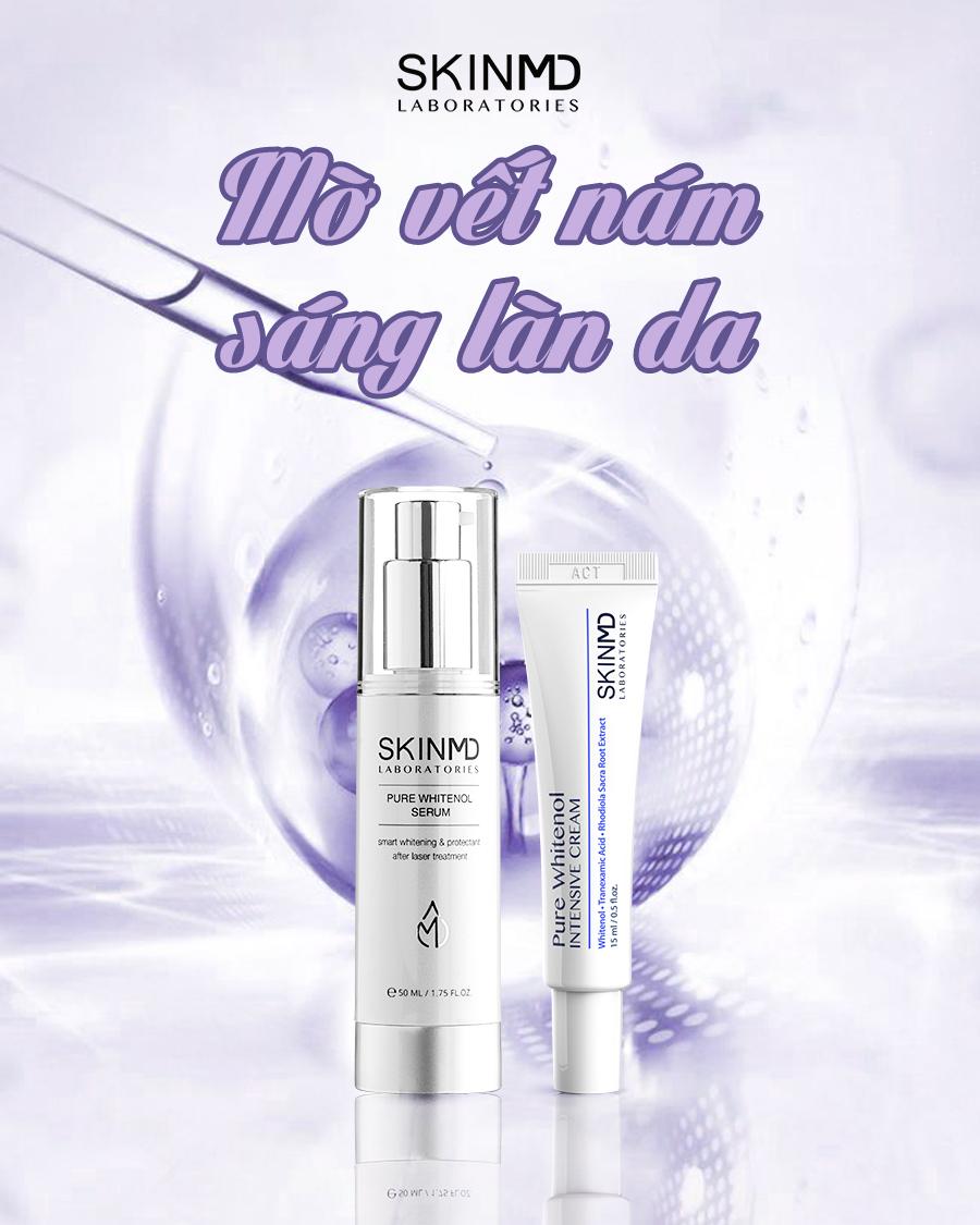 Dược mỹ phẩm SkinMD được sử dụng trong các phác đồ trị nám chuyên sâu